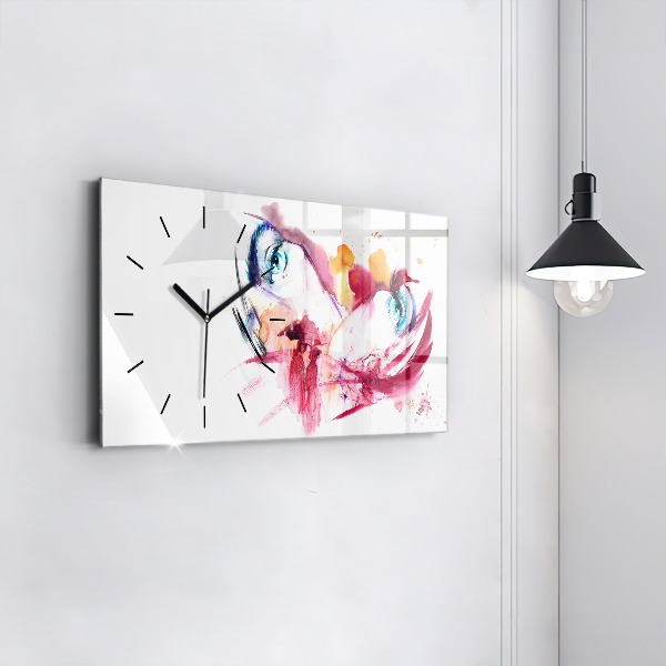 Reloj de cristal horizontal Pareja romántica