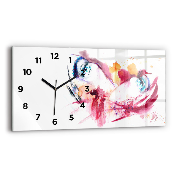 Reloj de cristal horizontal Pareja romántica