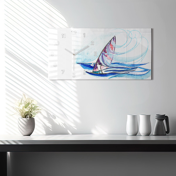 Reloj de cristal horizontal Tabla de surf