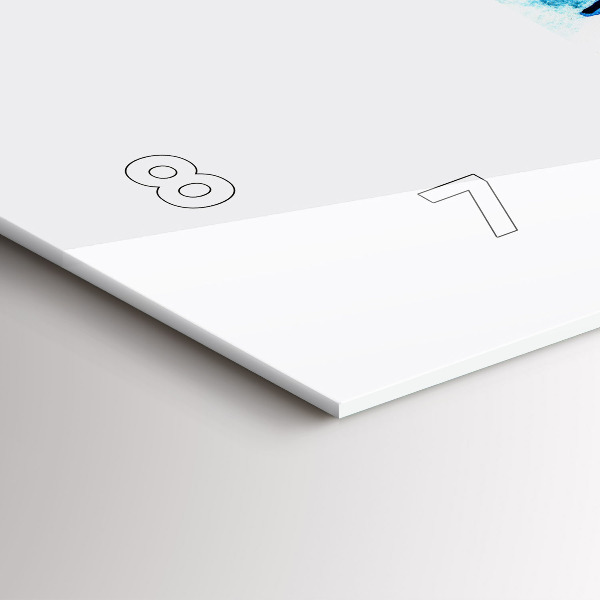 Reloj de cristal horizontal Tabla de surf