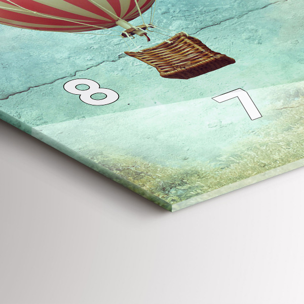 Reloj horizontal Globos