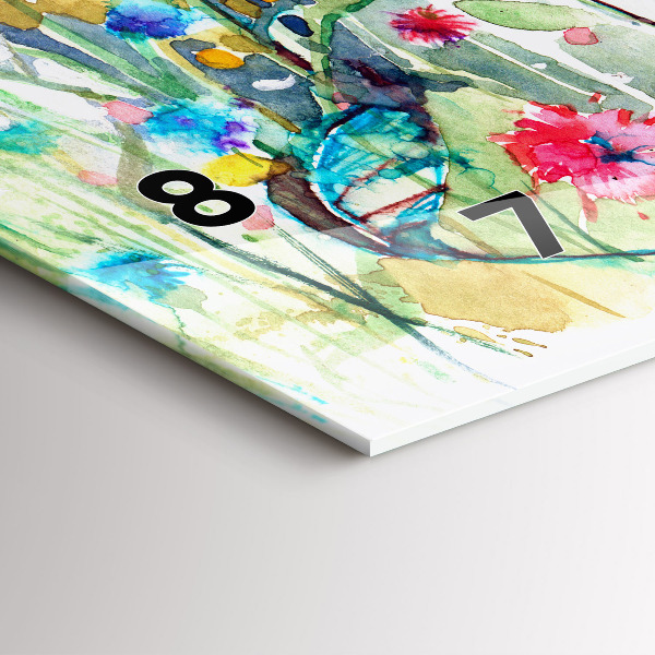 Reloj horizontal Amapolas en un prado