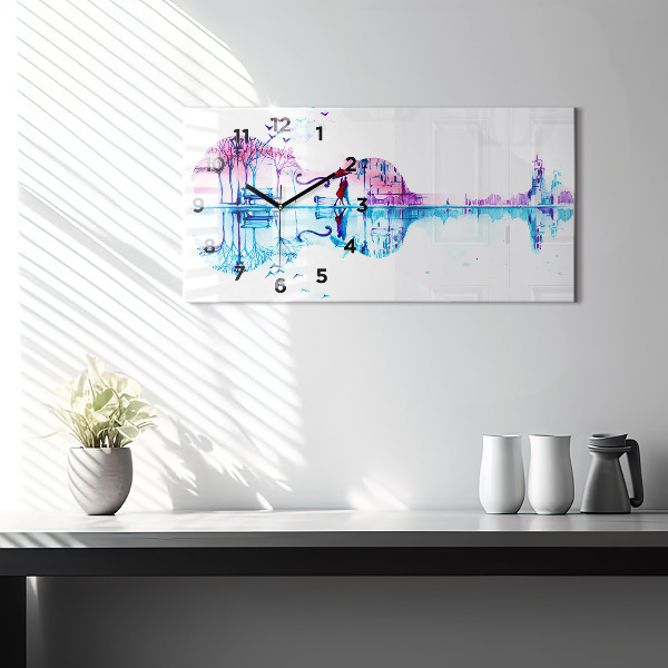 Reloj de cristal horizontal Cello Parque Lago