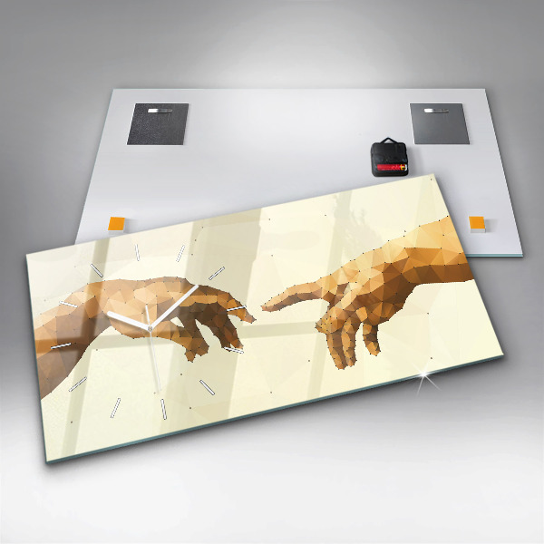 Reloj de cristal horizontal Creación de Adán