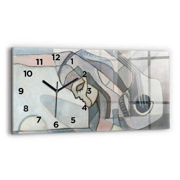 Reloj de cristal horizontal Pintura abstracta