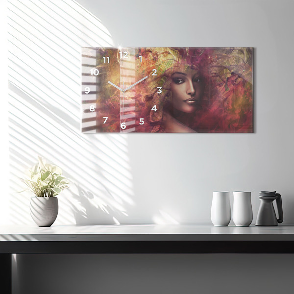 Reloj horizontal Retrato de mujer