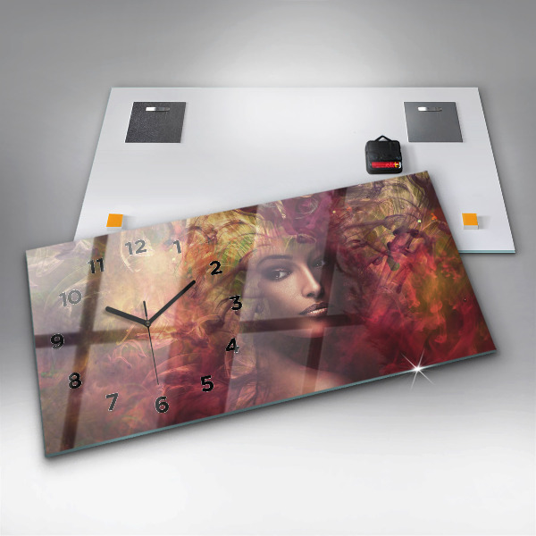 Reloj horizontal Retrato de mujer