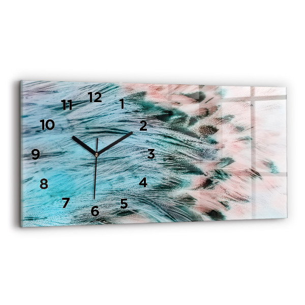 Reloj horizontal Plumas de colores