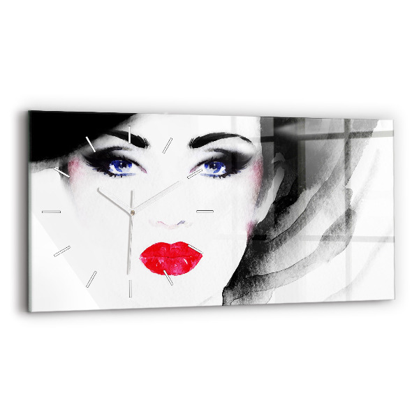 Reloj horizontal Retrato de mujer