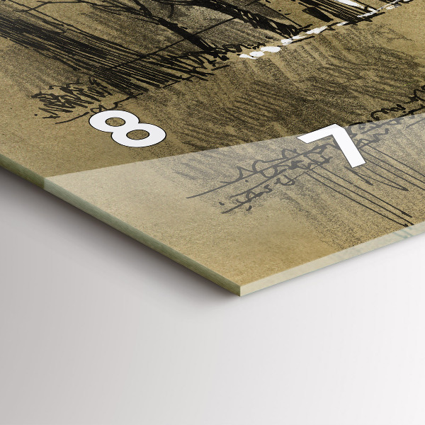 Reloj horizontal Parque y árboles en sepia