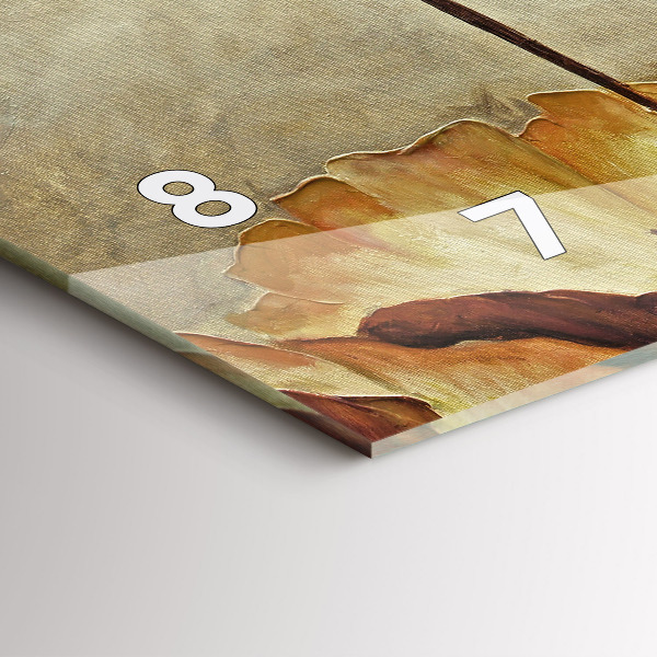 Reloj de cristal horizontal Amapolas pintadas