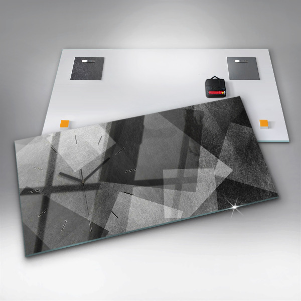 Reloj de cristal horizontal Abstracción geométrica