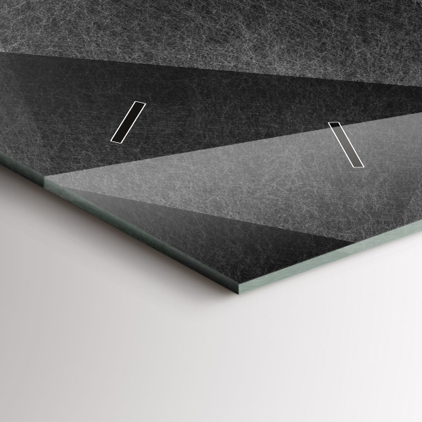 Reloj de cristal horizontal Abstracción geométrica