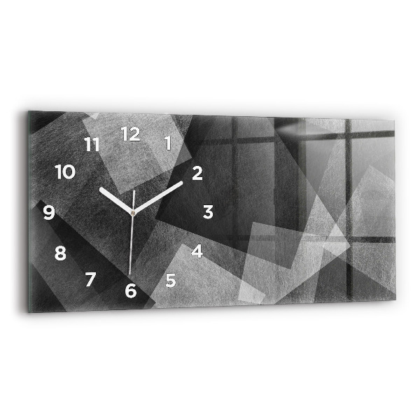 Reloj de cristal horizontal Abstracción geométrica