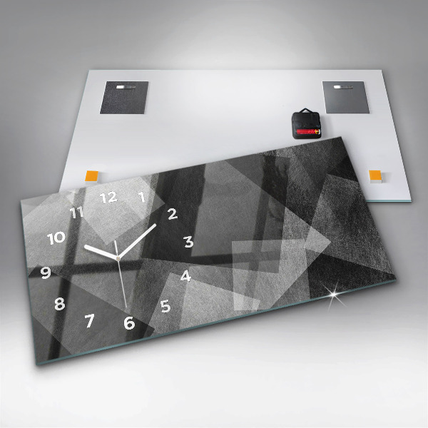 Reloj de cristal horizontal Abstracción geométrica