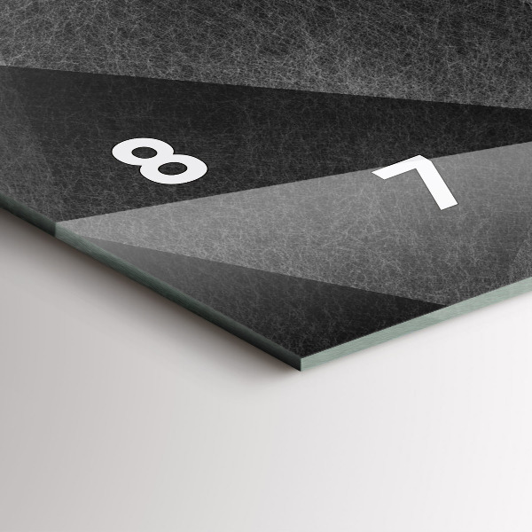 Reloj de cristal horizontal Abstracción geométrica