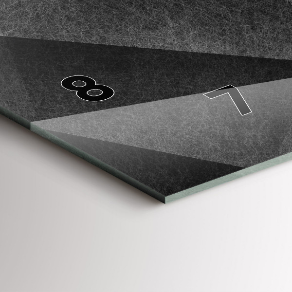 Reloj de cristal horizontal Abstracción geométrica