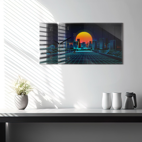 Reloj horizontal Ciudad del ciberespacio