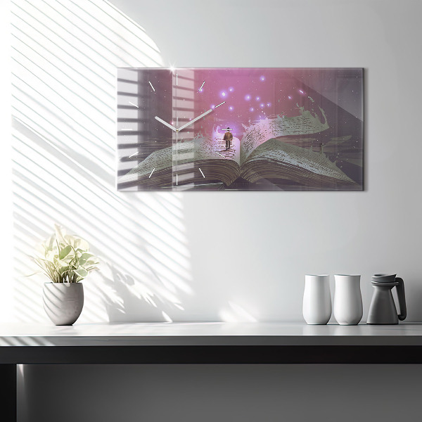 Reloj horizontal Libro abstracto