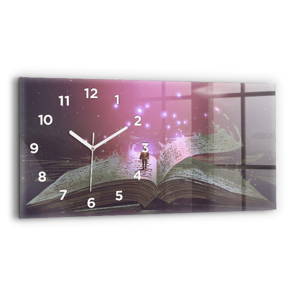 Reloj horizontal Libro abstracto