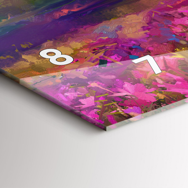 Reloj de cristal horizontal Paisaje de naturaleza y flores