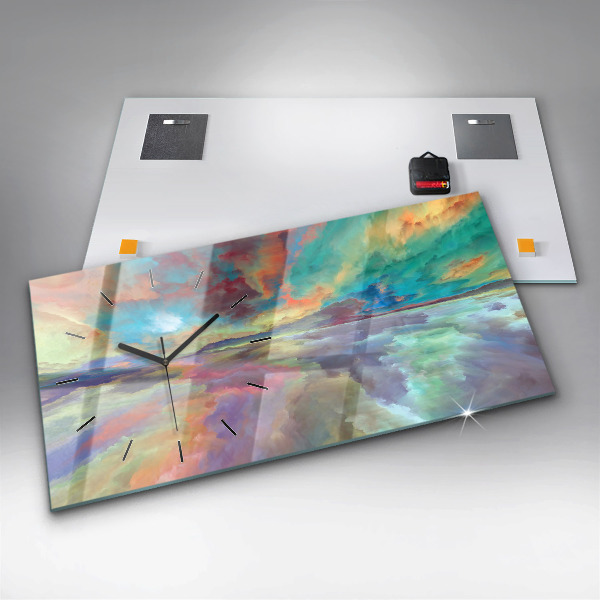 Reloj de cristal horizontal Paisaje abstracto