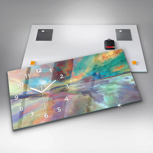 Reloj de cristal horizontal Paisaje abstracto
