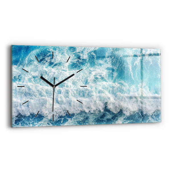 Reloj de cristal horizontal Olas marinas