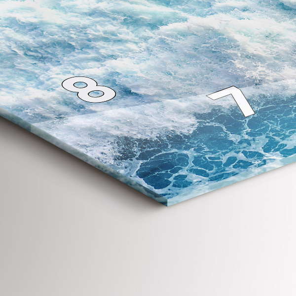 Reloj de cristal horizontal Olas marinas