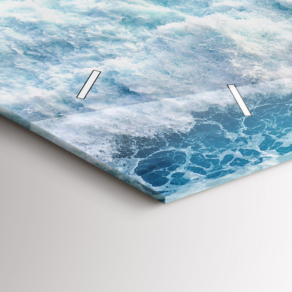 Reloj de cristal horizontal Olas marinas