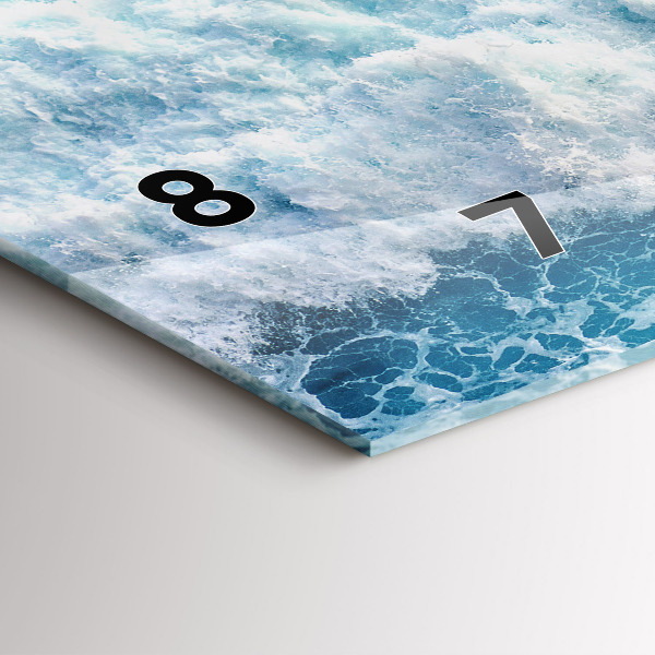Reloj de cristal horizontal Olas marinas