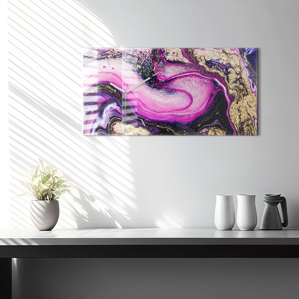 Reloj horizontal Mármol abstracto