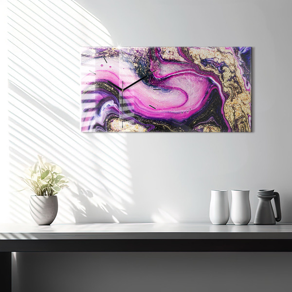 Reloj horizontal Mármol abstracto