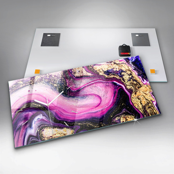 Reloj horizontal Mármol abstracto