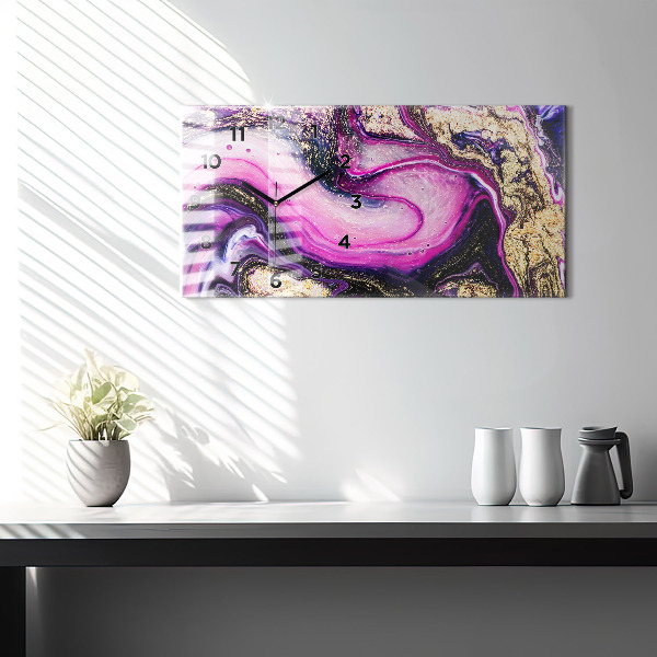 Reloj horizontal Mármol abstracto