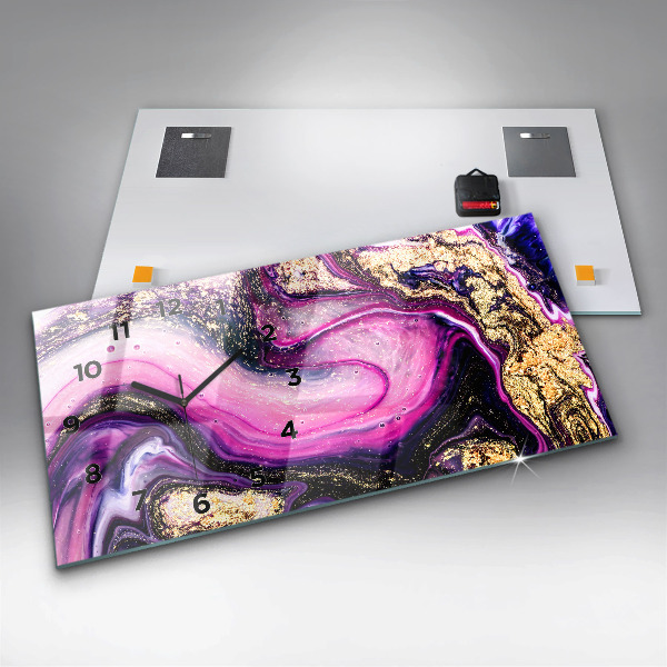 Reloj horizontal Mármol abstracto