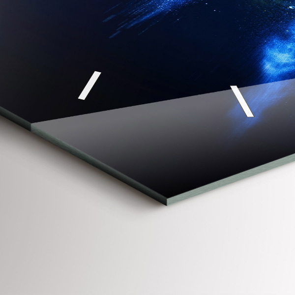 Reloj de cristal horizontal Loro de colores