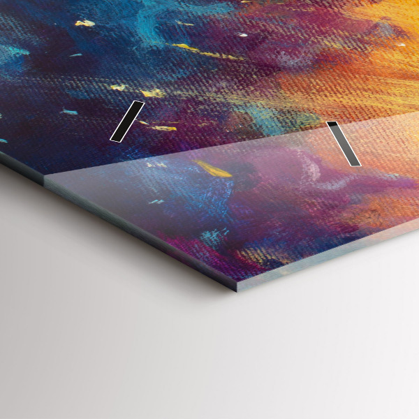 Reloj de cristal horizontal Principito abstracto