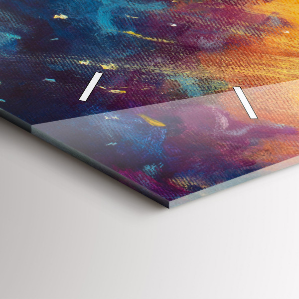 Reloj de cristal horizontal Principito abstracto