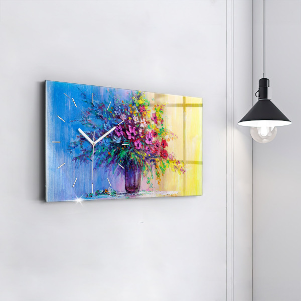 Reloj horizontal Flores en un jarrón