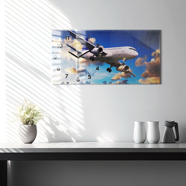 Reloj horizontal Plano de nubes