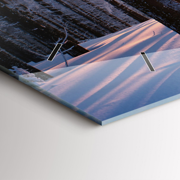 Reloj de cristal horizontal Bosque al atardecer