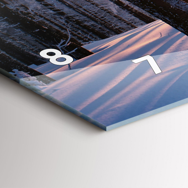 Reloj de cristal horizontal Bosque al atardecer