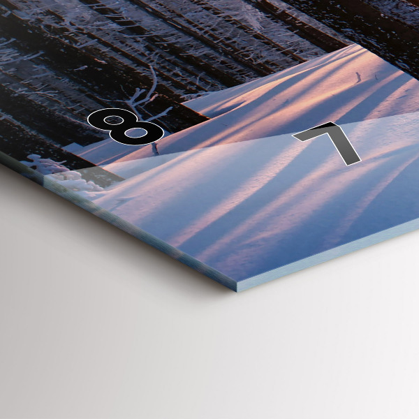 Reloj de cristal horizontal Bosque al atardecer