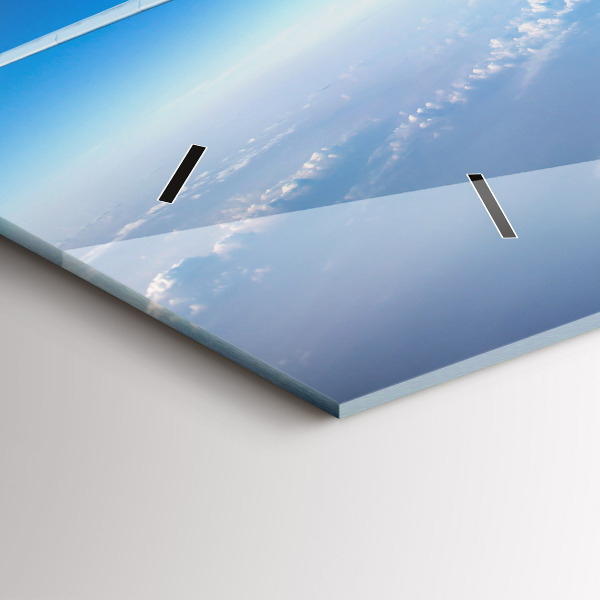 Reloj de cristal horizontal Avión Nubes