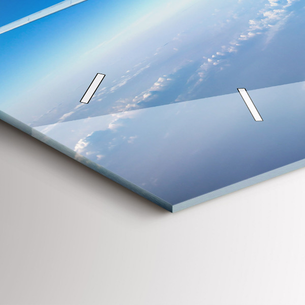 Reloj de cristal horizontal Avión Nubes