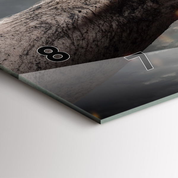 Reloj de cristal horizontal Puños Poder