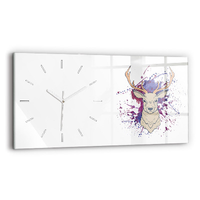 Reloj de cristal horizontal Ilustración vectorial de un ciervo