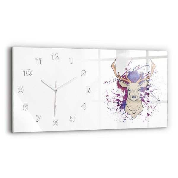 Reloj de cristal horizontal Ilustración vectorial de un ciervo