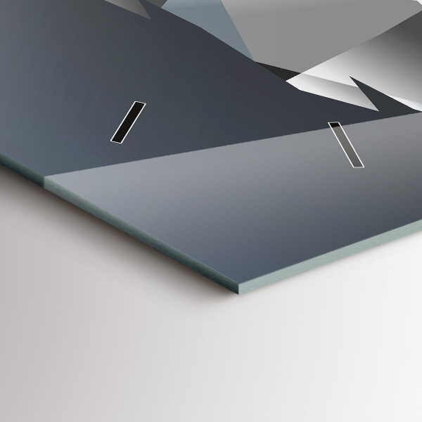 Reloj de cristal horizontal Cabeza de lobo